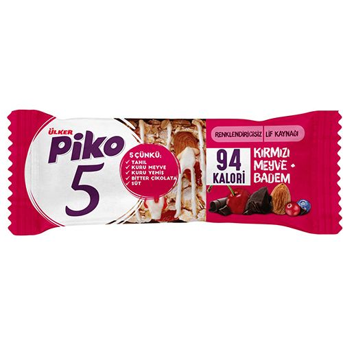 Ülker Piko 5 Kırmızı Meyveli & Badem Bar 20 Gr