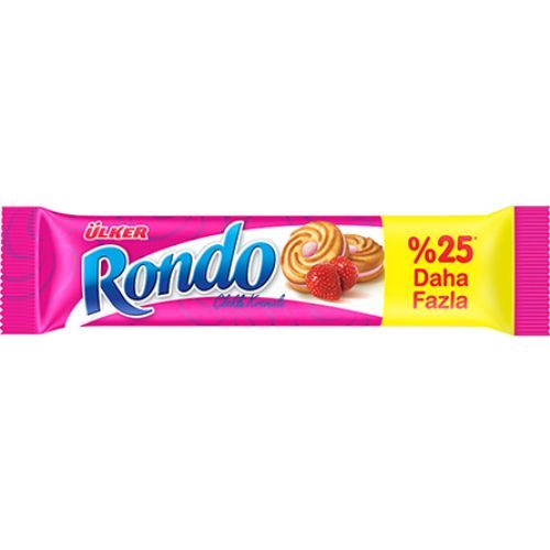 Ülker Rondo Creamy Biscuits with Strawberry 76 Gr