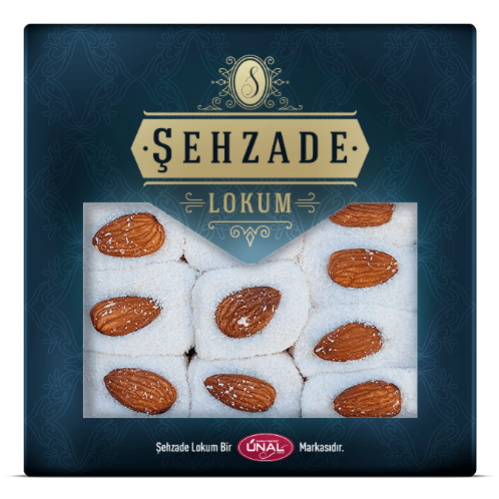 Ünal Kuruyemiş Almond White Turkish Delight  (350 Gr)