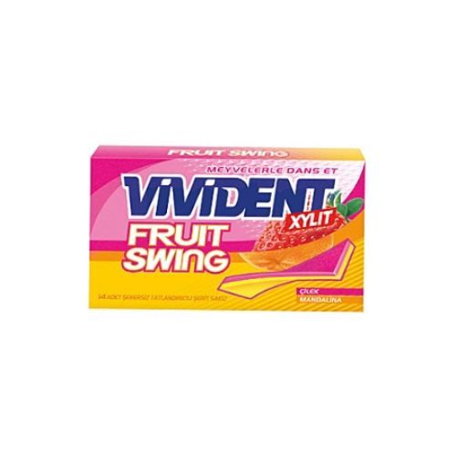 Vivident Fruit Swing Strawberry&Mandarin Flavored Gum 26 Gr