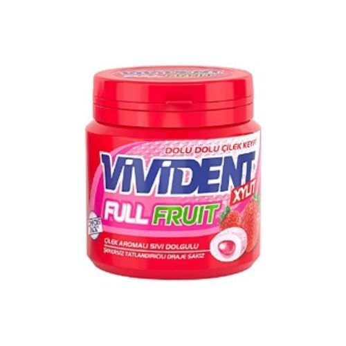 Vivident Full Fruit Strawberry Gum 90 Gr