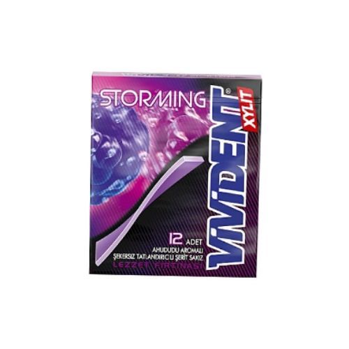 Vivident Storming Raspberry Flavored Gum 33 Gr