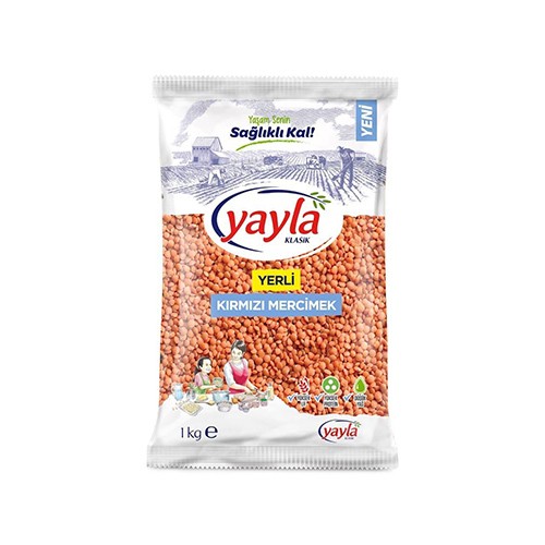 Yayla Yerli Kırmızı Mercimek 1 Kg