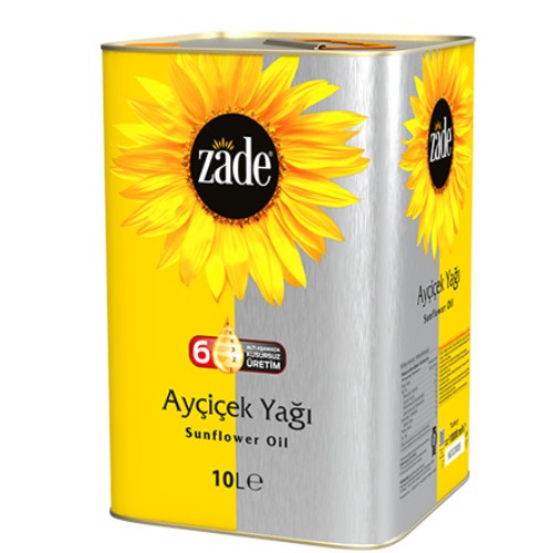 Zade Ayçiçek Yağı 10 Litre Teneke