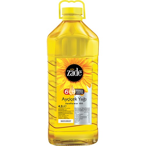 Zade Ayçiçek Yağı 4.5 Litre Pet Şişe