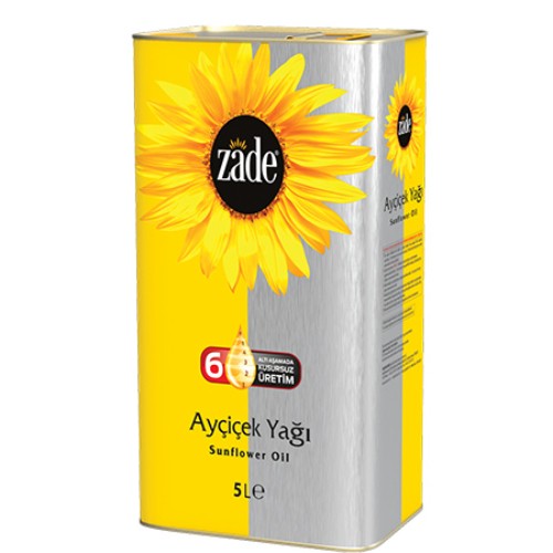 Zade Ayçiçek Yağı 5 Litre Teneke