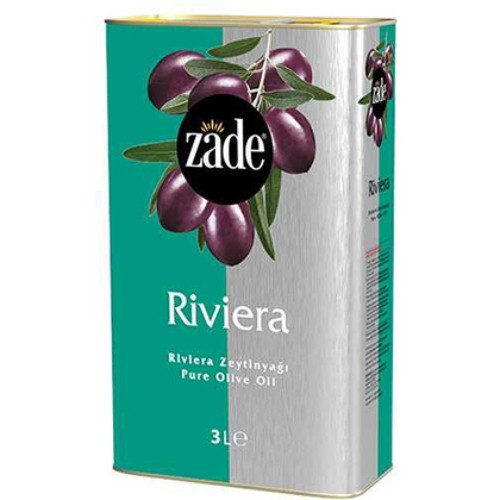 Zade Riviera Zeytinyağı 3 Litre Teneke